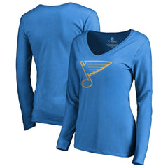 St. Louis Blues Women's Team Alternate Long Sleeve V-Neck T-Shirt