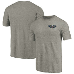 New Orleans Pelicans Primary Logo Left Chest Distressed Tri-Blend T-Shirt - Gray shop