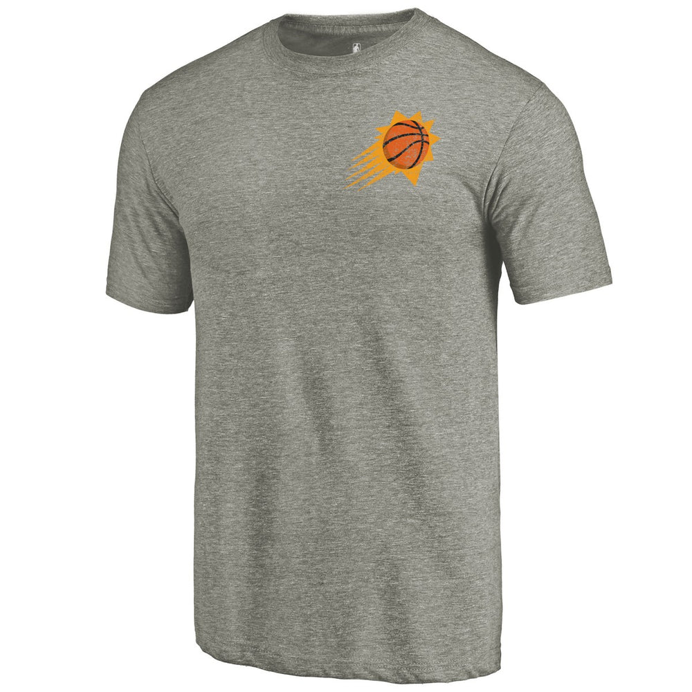 Phoenix Suns Primary Logo Left Chest Distressed Tri-Blend T-Shirt - Gray sale