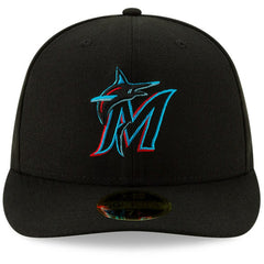 Miami Marlins Authentic Collection On-Field Low Profile 59FIFTY Fitted Hat - Black | New Era