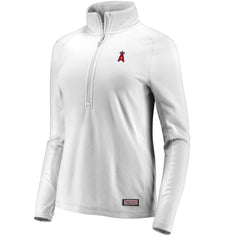 Los Angeles Angels Vineyard Vines Women's Performance Grid Half-Zip Pullover Top - Gray