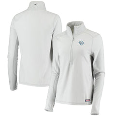 Tampa Bay Rays Vineyard Vines Women's Performance Grid Half-Zip Pullover Top - Gray