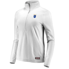 Kansas City Royals Vineyard Vines Women's Performance Grid Half-Zip Pullover Top - Gray