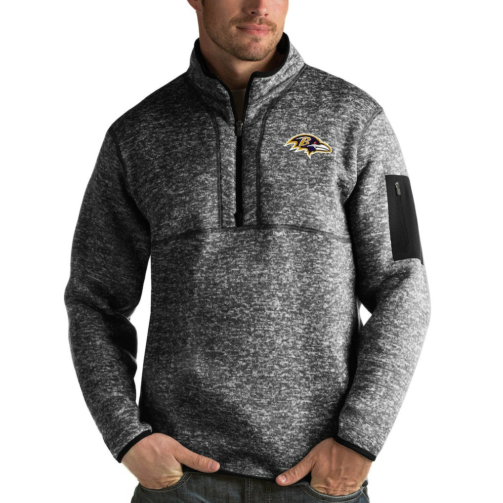 NFL Baltimore Ravens Antigua Fortune Quarter-Zip Pullover Jacket