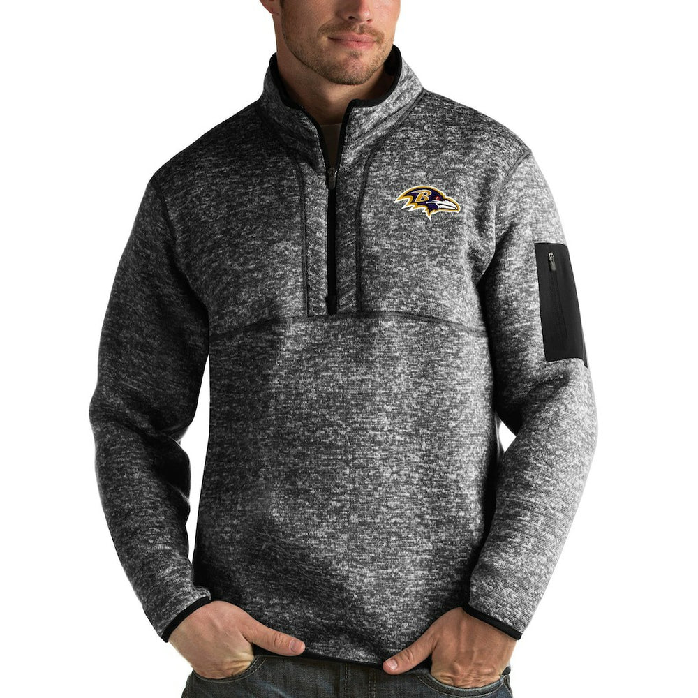 NFL Baltimore Ravens Antigua Fortune Quarter-Zip Pullover Jacket