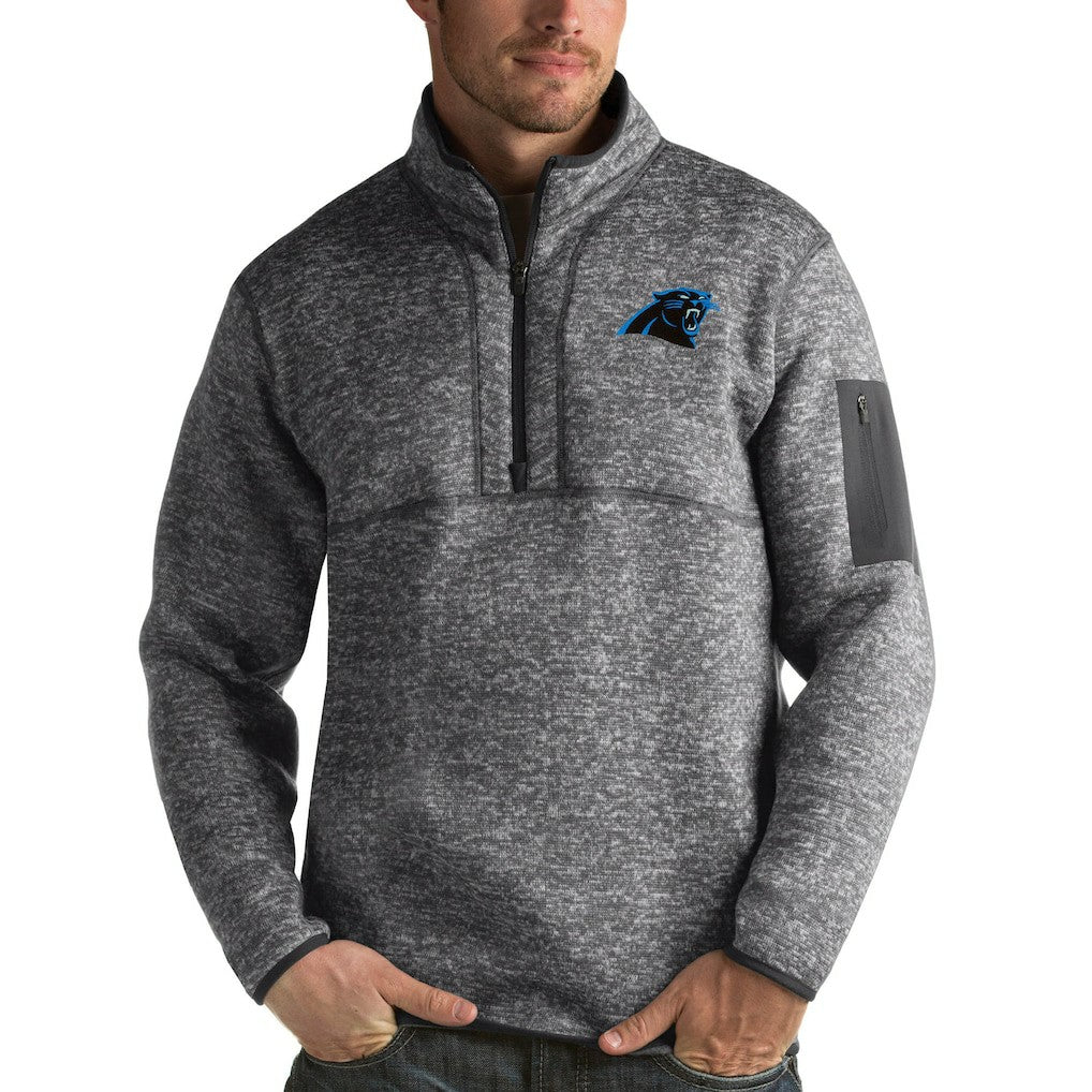 NFL Carolina Panthers Antigua Fortune Quarter-Zip Pullover Jacket