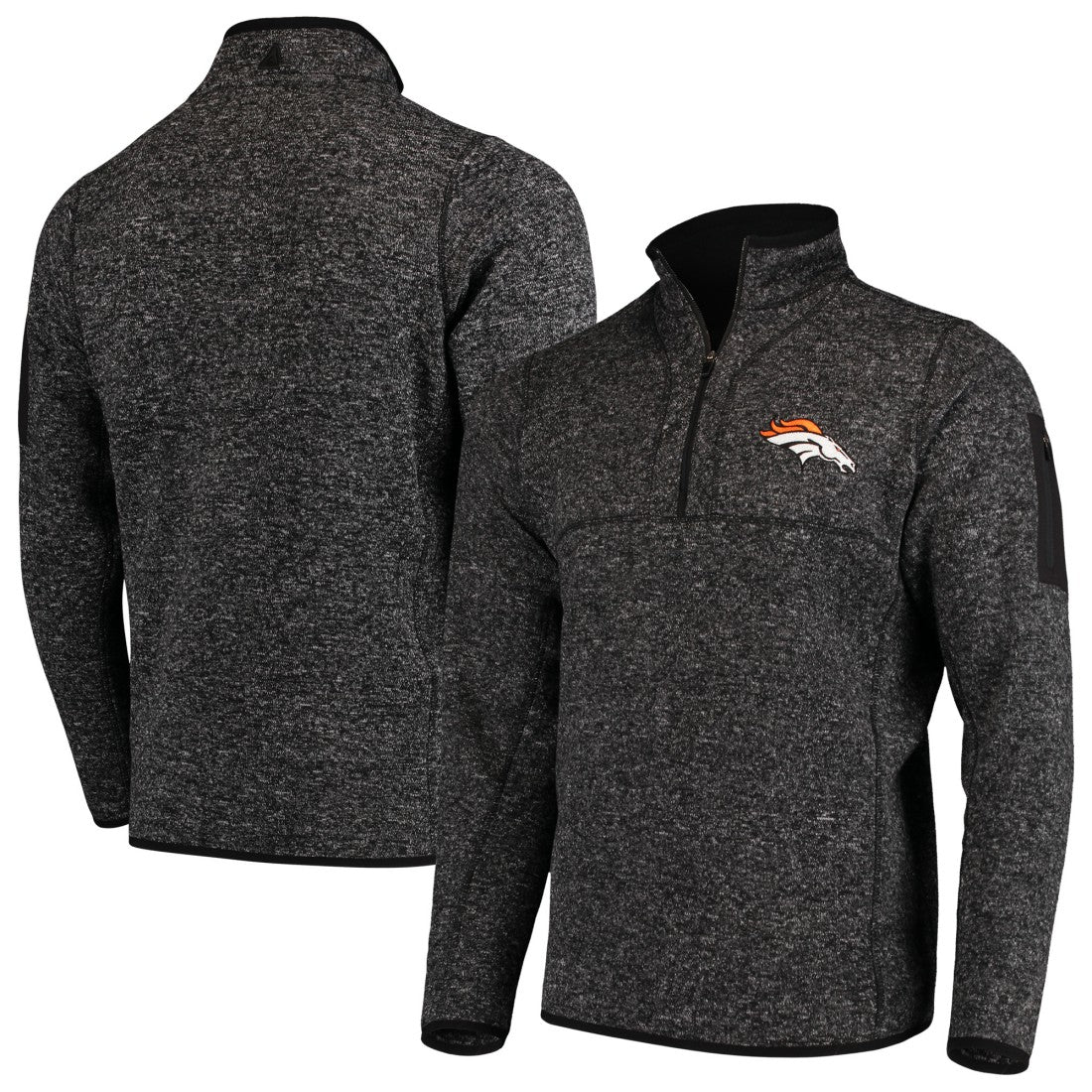 NFL Denver Broncos Antigua Fortune Quarter-Zip Pullover Jacket