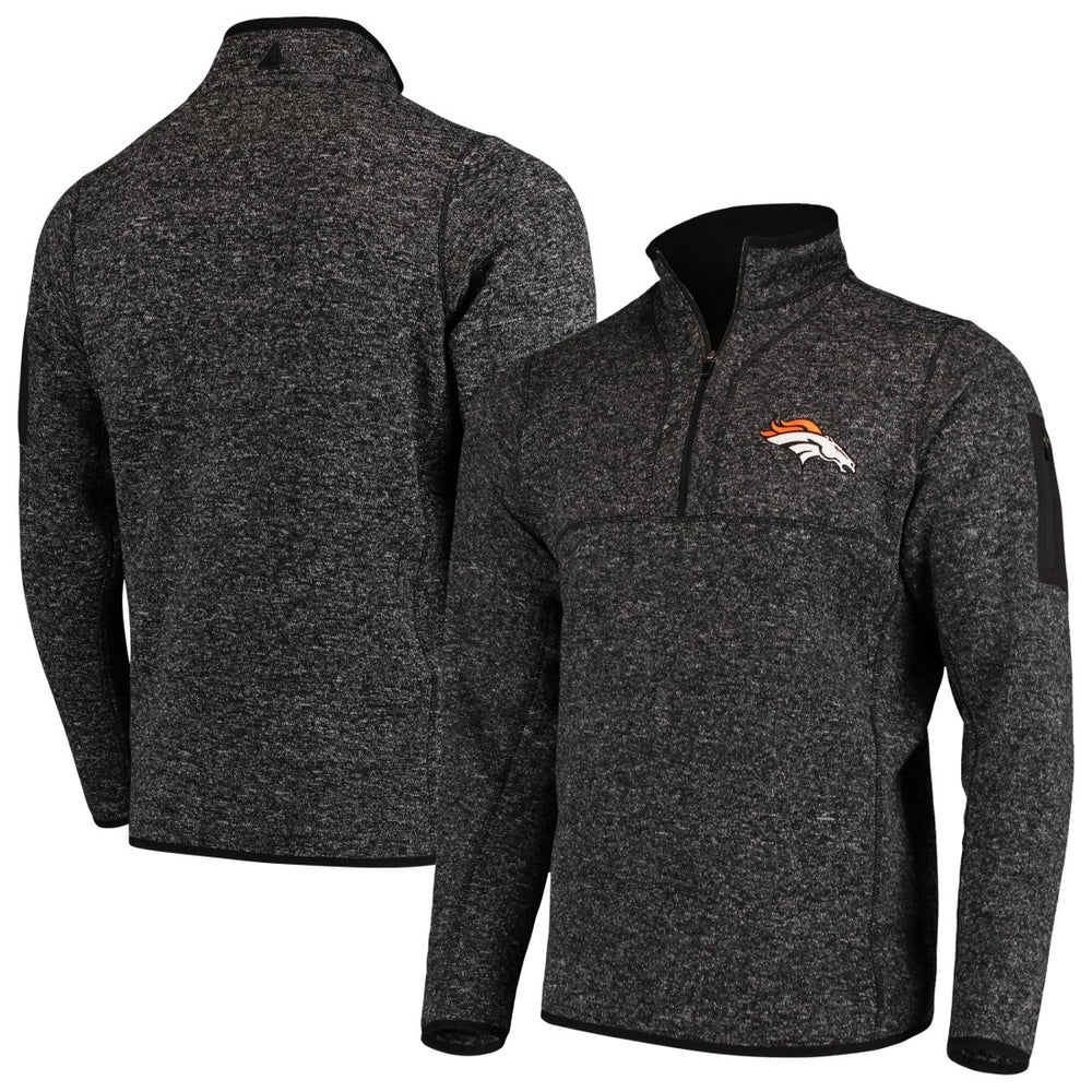 NFL Denver Broncos Antigua Fortune Quarter-Zip Pullover Jacket