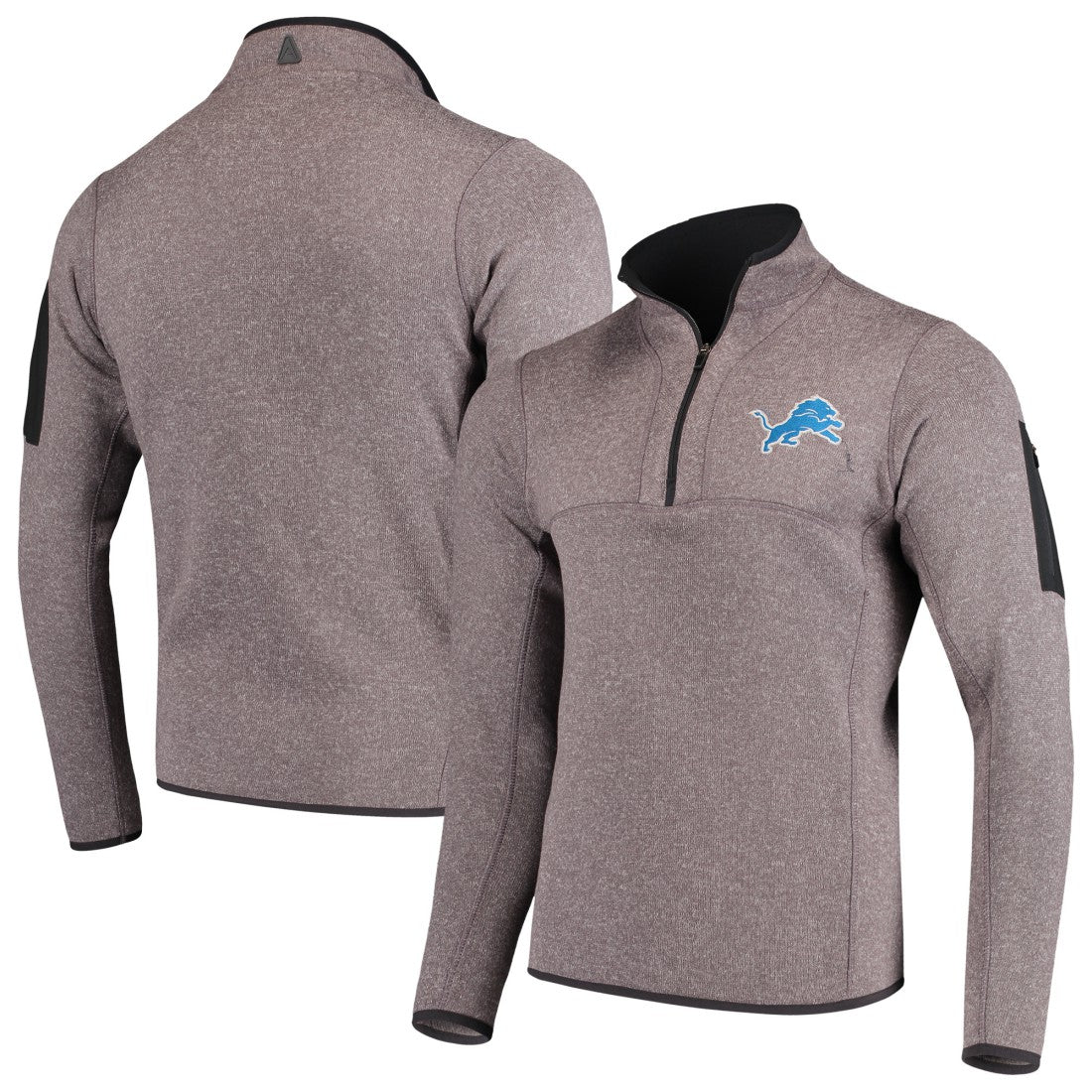 NFL Detroit Lions Antigua Fortune Quarter-Zip Pullover Jacket
