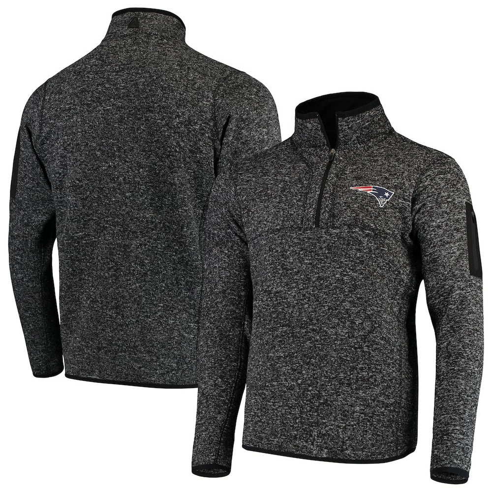 NFL New England Patriots Antigua Fortune Quarter-Zip Pullover Jacket