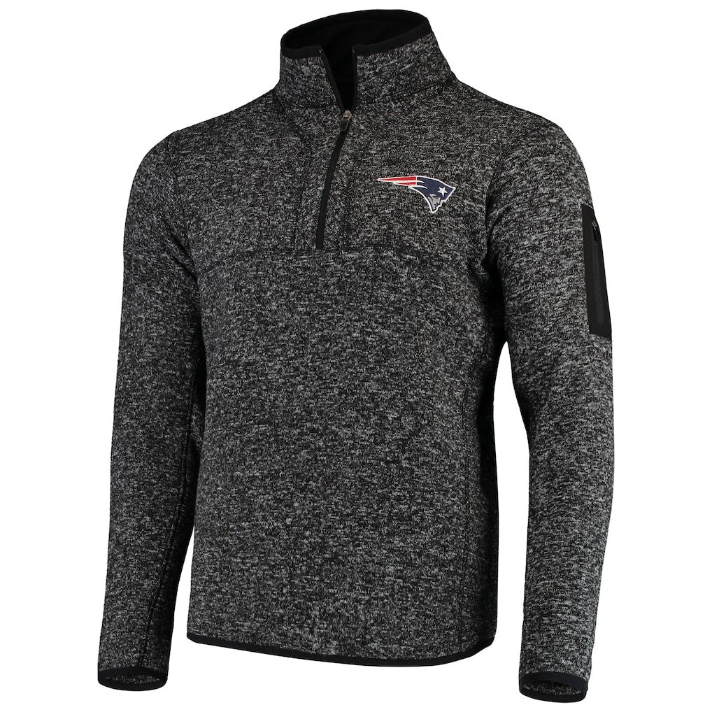 NFL New England Patriots Antigua Fortune Quarter-Zip Pullover Jacket