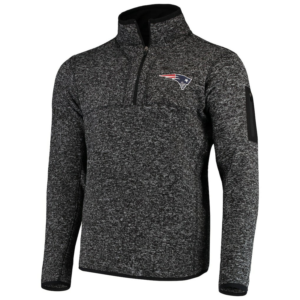 NFL New England Patriots Antigua Fortune Quarter-Zip Pullover Jacket
