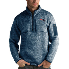 NFL New England Patriots Antigua Fortune Quarter-Zip Pullover Jacket