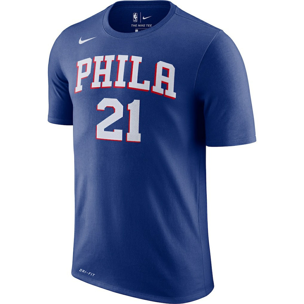 Joel Embiid Philadelphia 76ers Player Name & Number Performance T-Shirt - Royal | Nike cheap