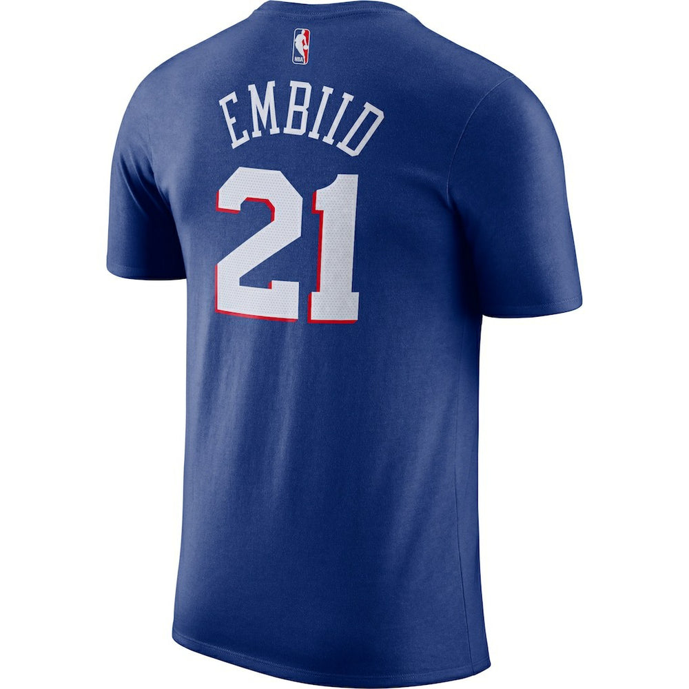 Joel Embiid Philadelphia 76ers Player Name & Number Performance T-Shirt - Royal | Nike cheap