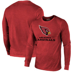 NFL Arizona Cardinals Majestic Threads Lockup Tri-Blend Long Sleeve T-Shirt