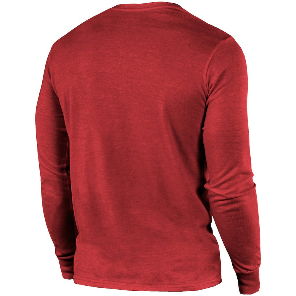 NFL Arizona Cardinals Majestic Threads Lockup Tri-Blend Long Sleeve T-Shirt