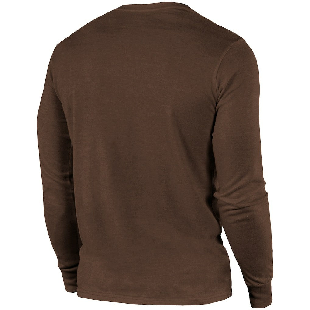 NFL Cleveland Browns Majestic Threads Lockup Tri-Blend Long Sleeve T-Shirt