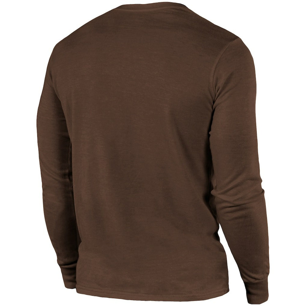 NFL Cleveland Browns Majestic Threads Lockup Tri-Blend Long Sleeve T-Shirt