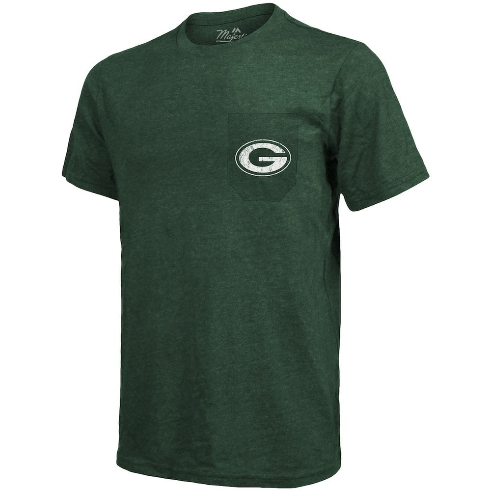 NFL Green Bay Packers Majestic Threads Tri-Blend Pocket T-Shirt