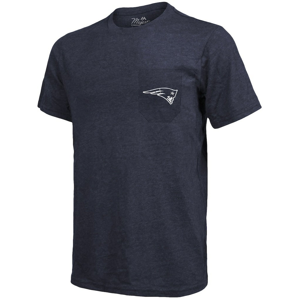NFL New England Patriots Majestic Threads Tri-Blend Pocket T-Shirt