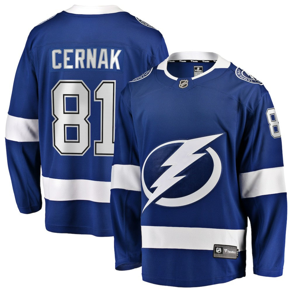 Erik Cernak Tampa Bay Lightning Fanatics Home Breakaway Player Jersey