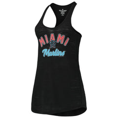 Miami Marlins Soft as a Grape Women's Multi-Count Tri-Blend Tank Top - Black