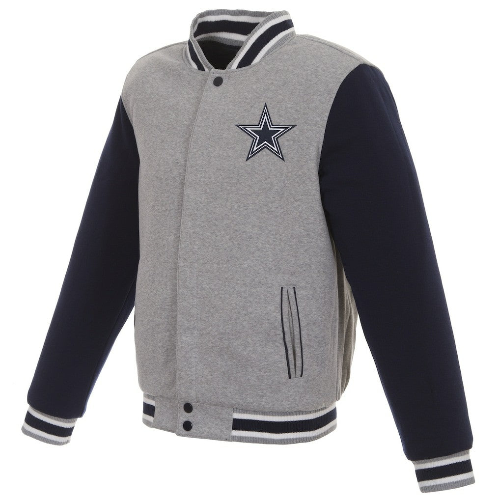NFL Dallas Cowboys JH Design Reversible Two Tone Fleece Jacket