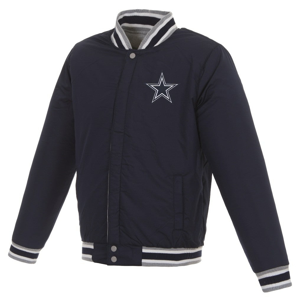 NFL Dallas Cowboys JH Design Reversible Two Tone Fleece Jacket