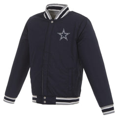 NFL Dallas Cowboys JH Design Reversible Two Tone Fleece Jacket