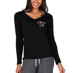 Philadelphia Flyers Concepts Sport Women's Marathon Knit Long Sleeve V-Neck Top