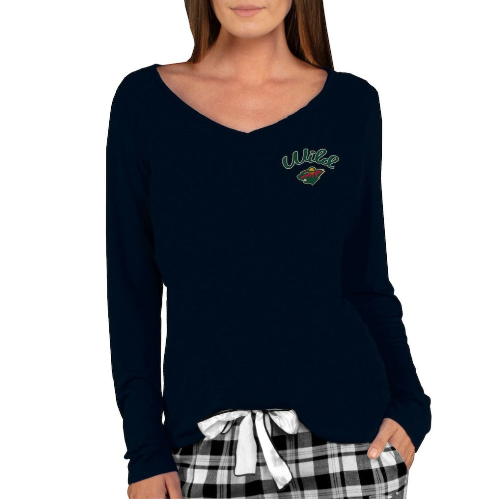 Minnesota Wild Concepts Sport Women's Marathon Knit Long Sleeve V-Neck Top