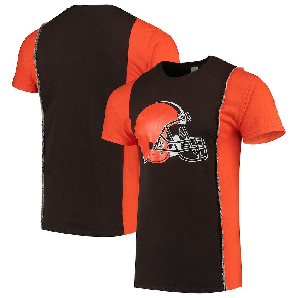 NFL Cleveland Browns Refried Apparel Sustainable Upcycled Split T-Shirt