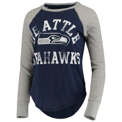 NFL Seattle Seahawks Touch Women's Waffle Raglan Lightweight Long Sleeve T-Shirt