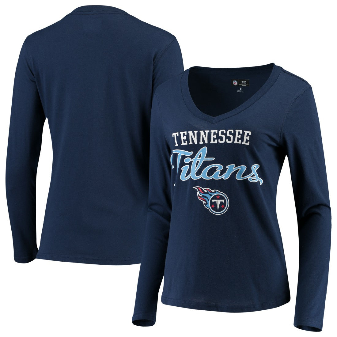 NFL Tennessee Titans G-III 4Her by Carl Banks Women's Post Season Long Sleeve V-Neck T-Shirt