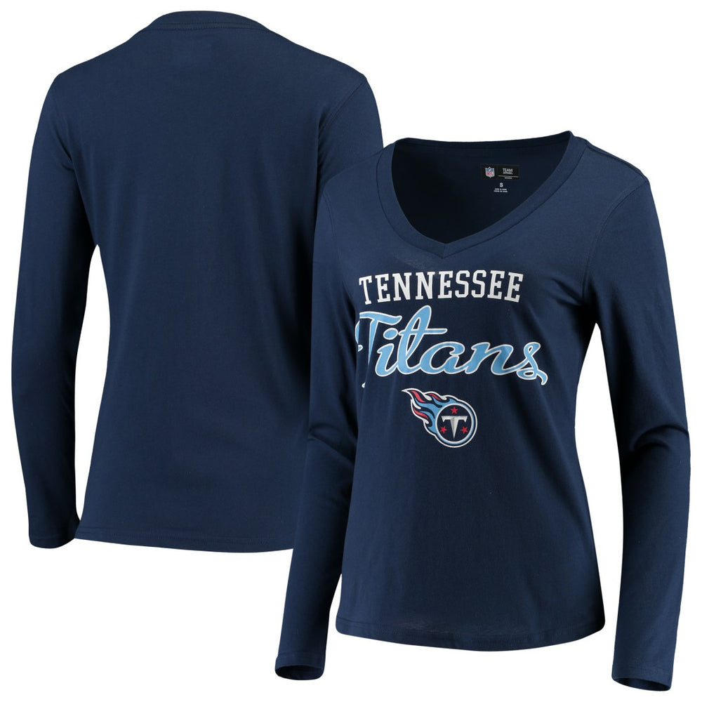 NFL Tennessee Titans G-III 4Her by Carl Banks Women's Post Season Long Sleeve V-Neck T-Shirt