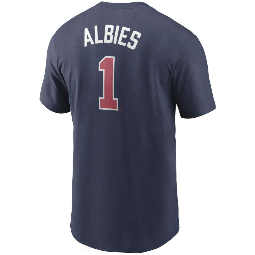 Ozzie Albies Atlanta Braves Fuse Name & Number T-Shirt - Navy | Nike