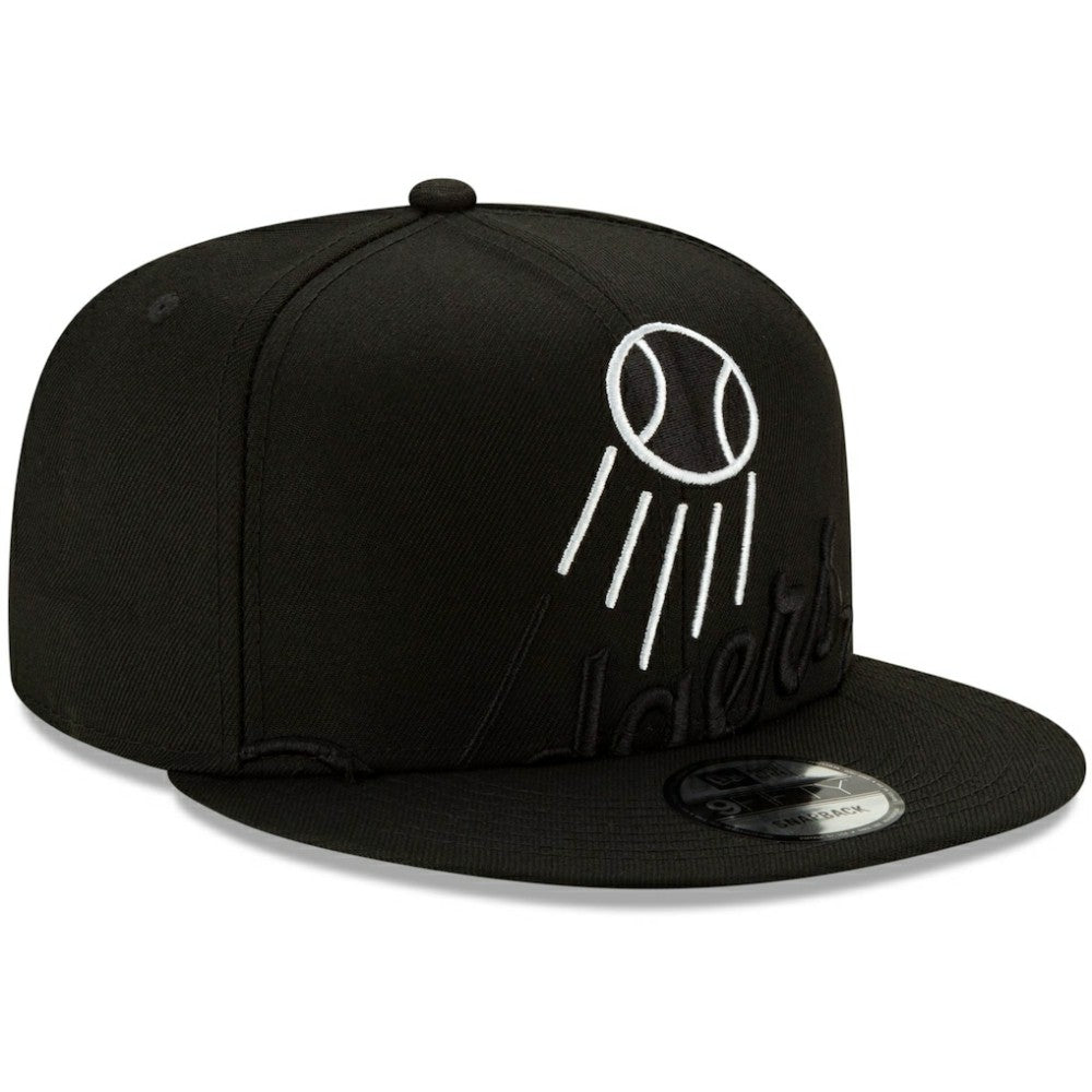 Los Angeles Dodgers Monochrome Logo Elements 9FIFTY Adjustable Snapback Hat - Black | New Era