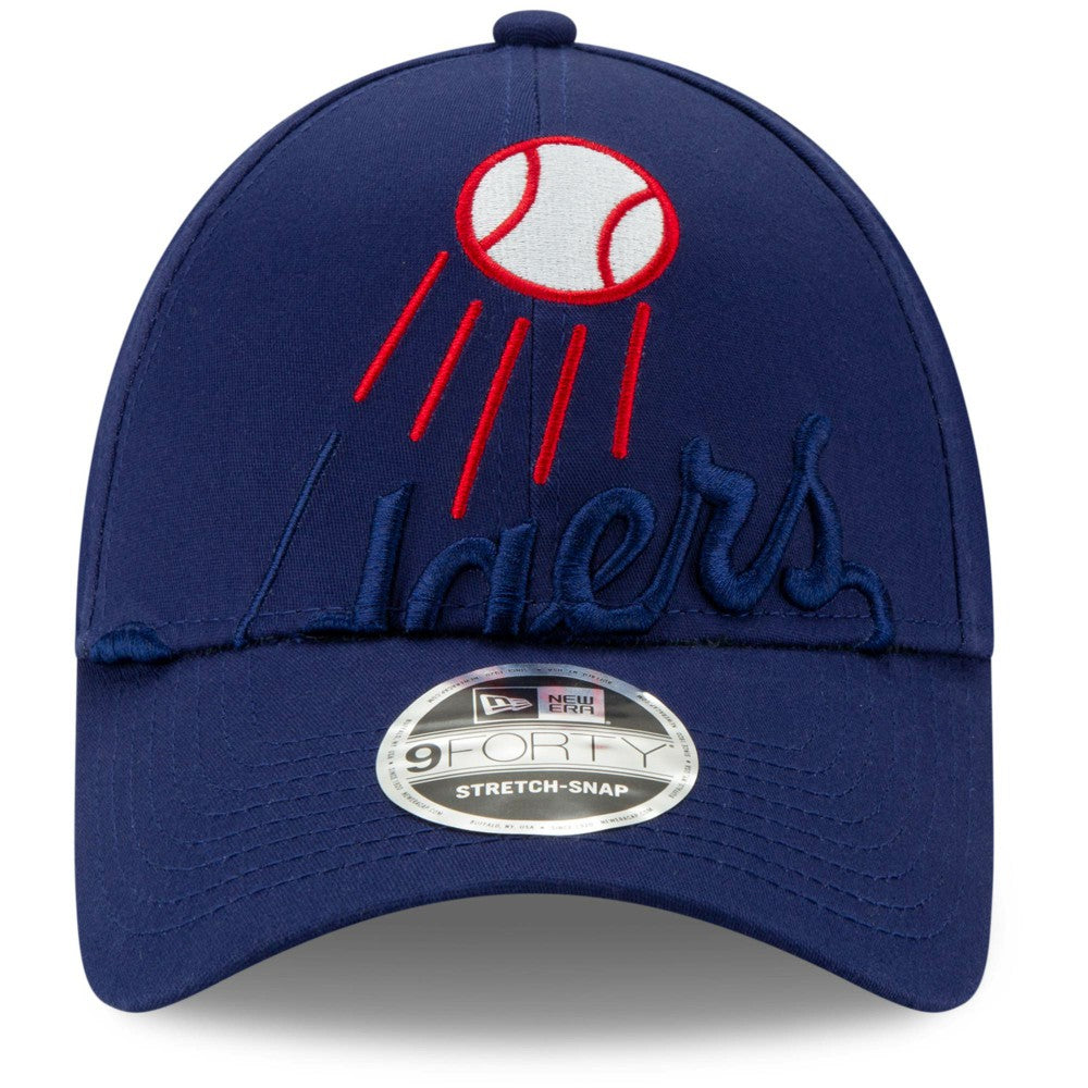 Los Angeles Dodgers Logo Elements Stretch Snapback 9FORTY Adjustable Hat - Royal | New Era