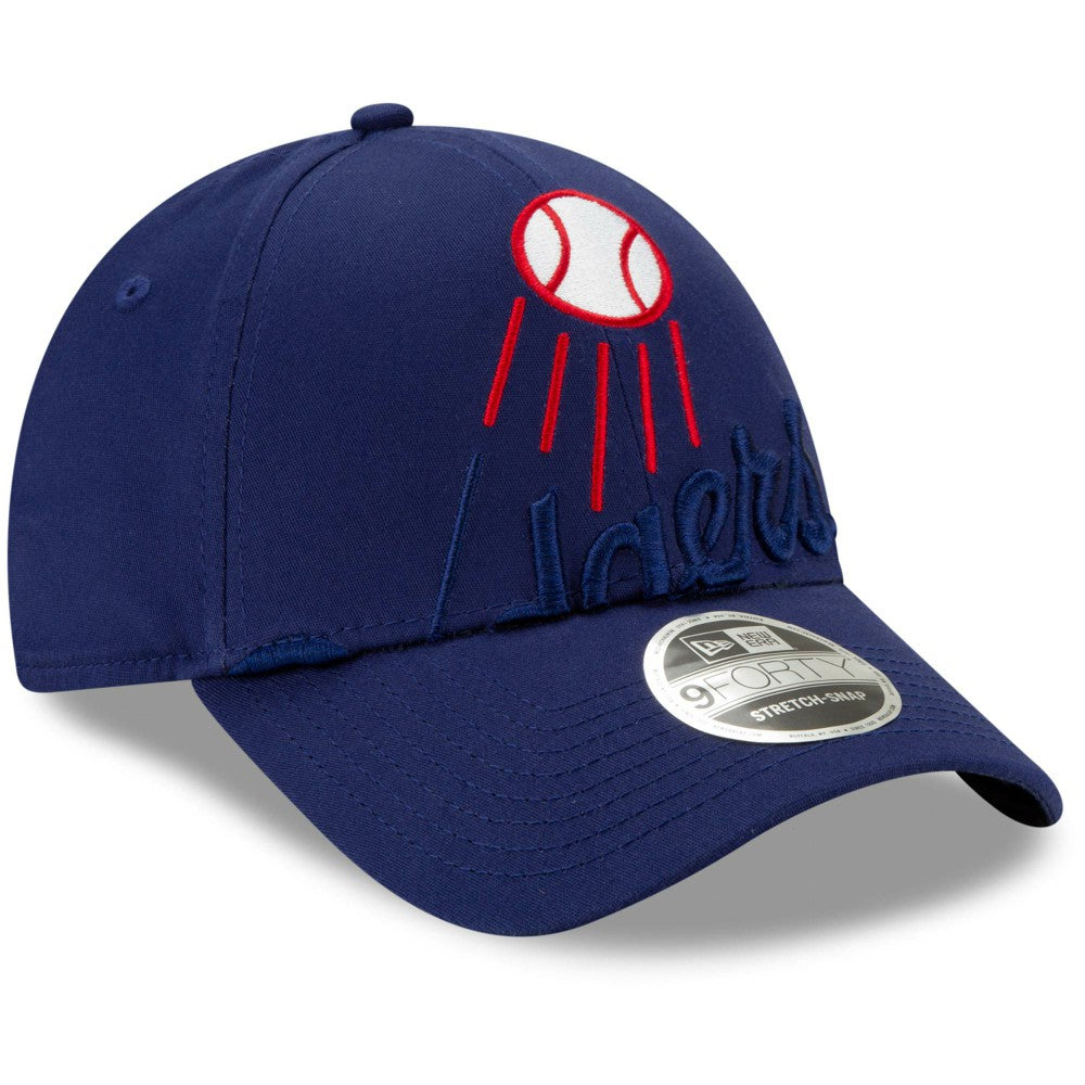 Los Angeles Dodgers Logo Elements Stretch Snapback 9FORTY Adjustable Hat - Royal | New Era