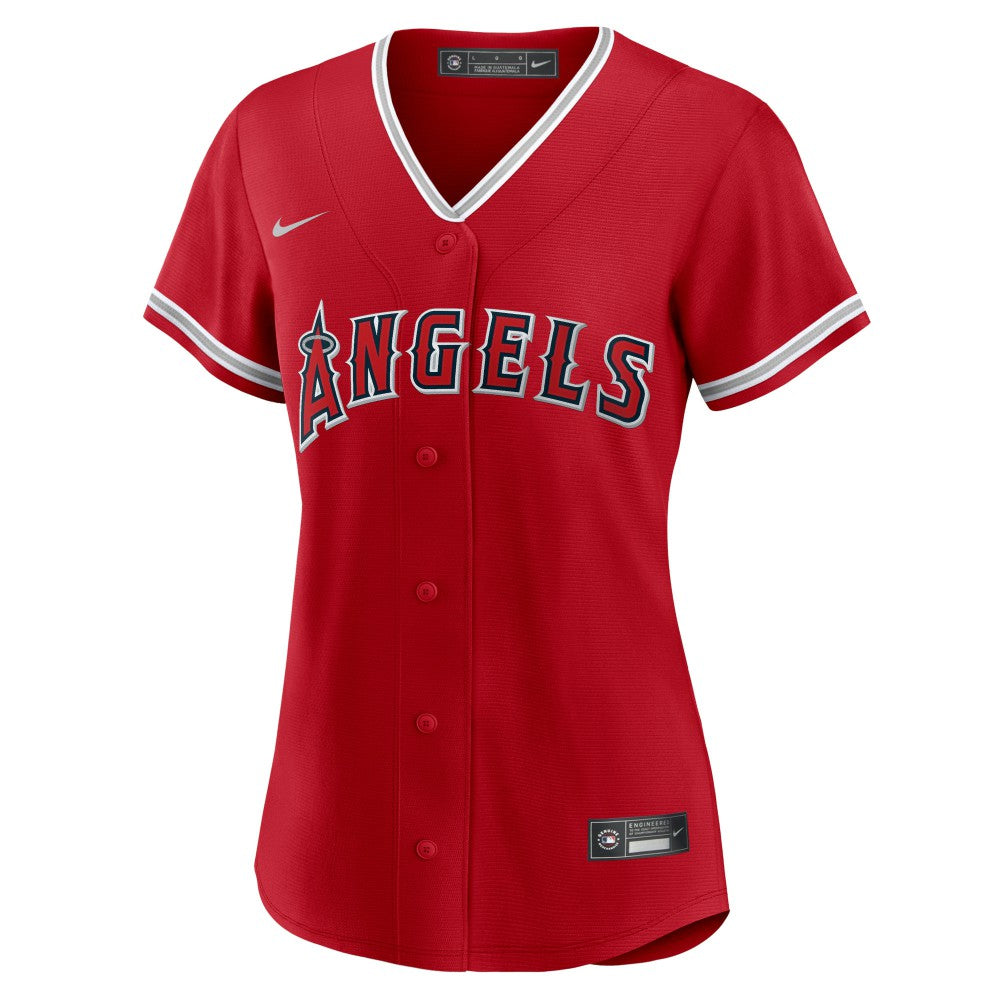 Mike Trout Los Angeles Angels Women's Alternate Replica Player Jersey - Red | Nike