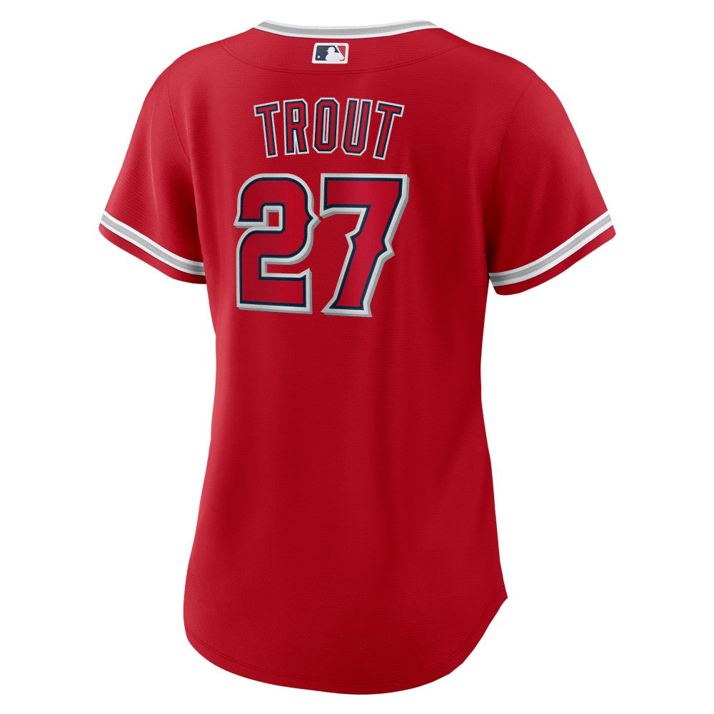 Mike Trout Los Angeles Angels Women's Alternate Replica Player Jersey - Red | Nike