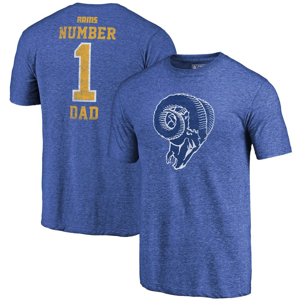 NFL Los Angeles Rams Greatest Dad Retro Tri-Blend T-Shirt