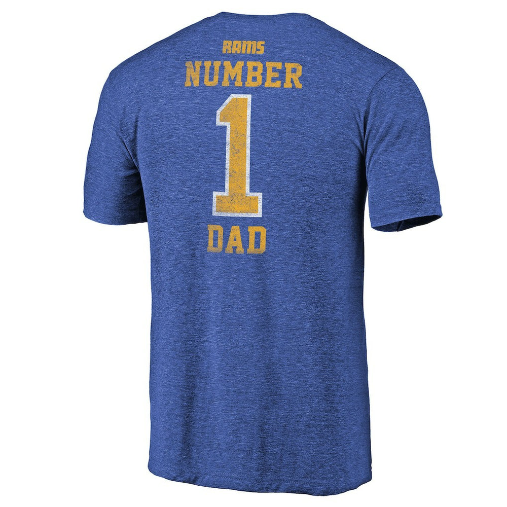 NFL Los Angeles Rams Greatest Dad Retro Tri-Blend T-Shirt