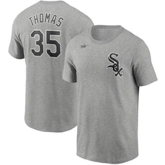 Frank Thomas Chicago White Sox Cooperstown Collection Name & Number T-Shirt - Heathered Gray | Nike
