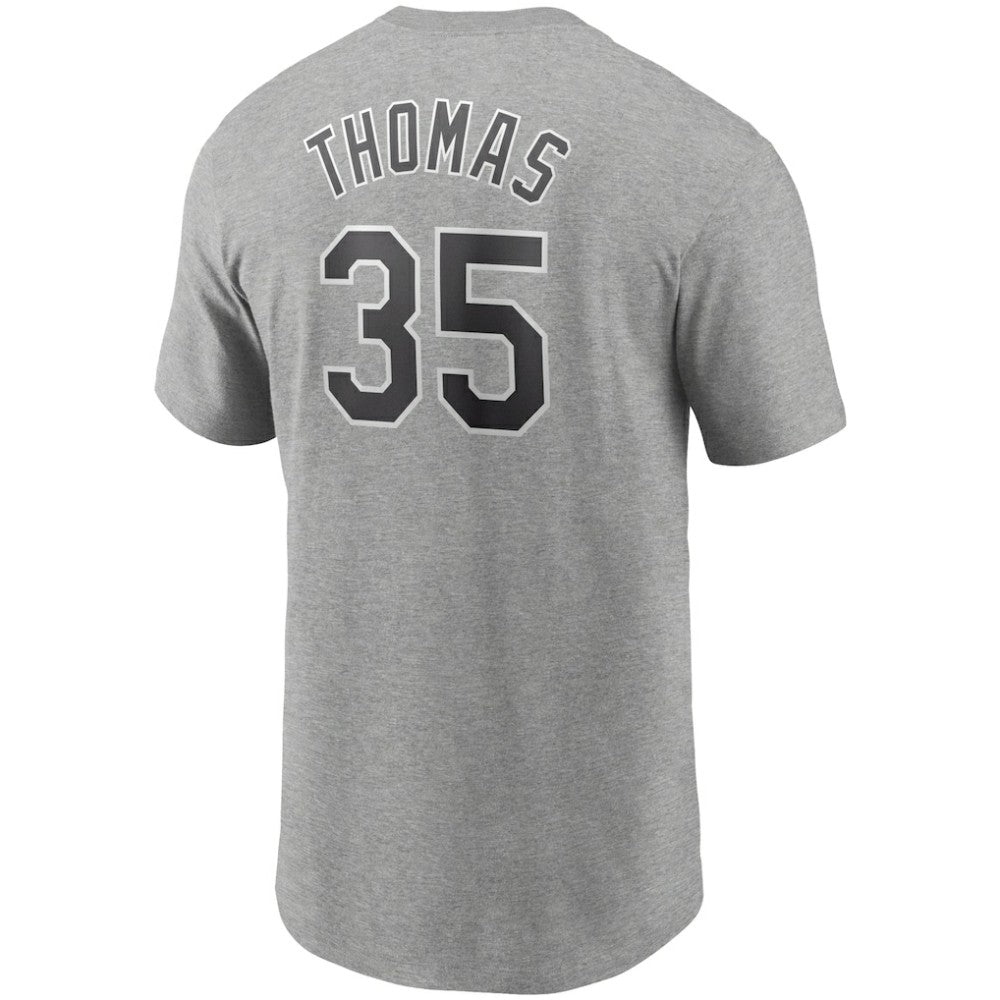 Frank Thomas Chicago White Sox Cooperstown Collection Name & Number T-Shirt - Heathered Gray | Nike