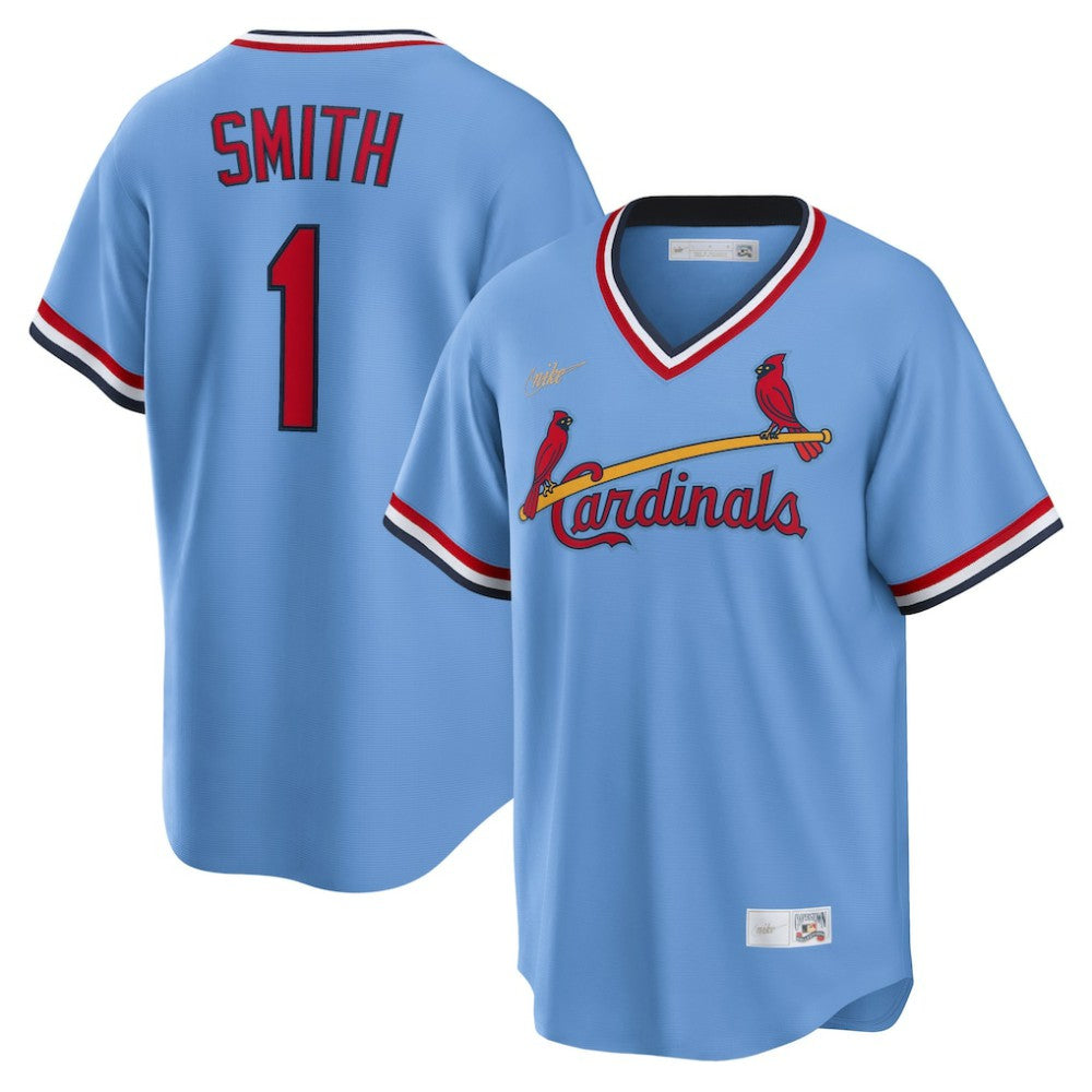 Ozzie Smith St. Louis Cardinals Road Cooperstown Collection Player Jersey - Light Blue | Nike