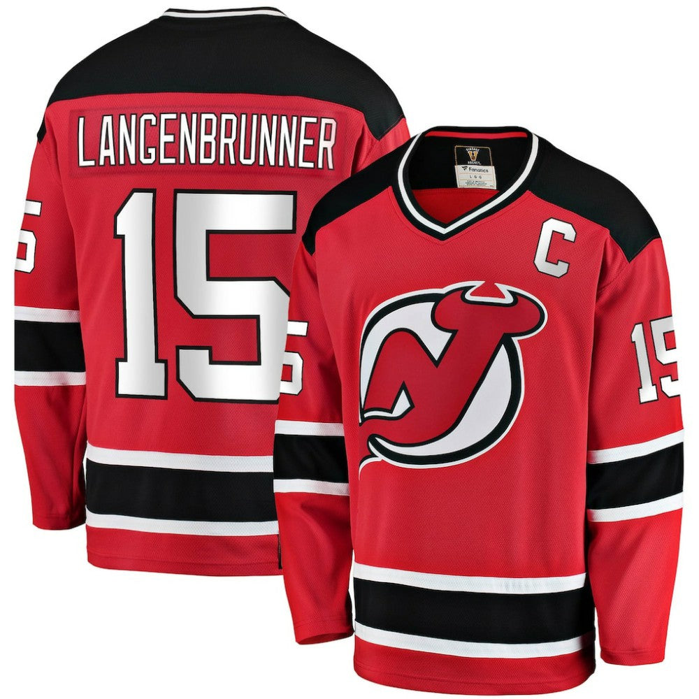 Jamie Langenbrunner New Jersey Devils Fanatics Premier Breakaway Retired Player Jersey