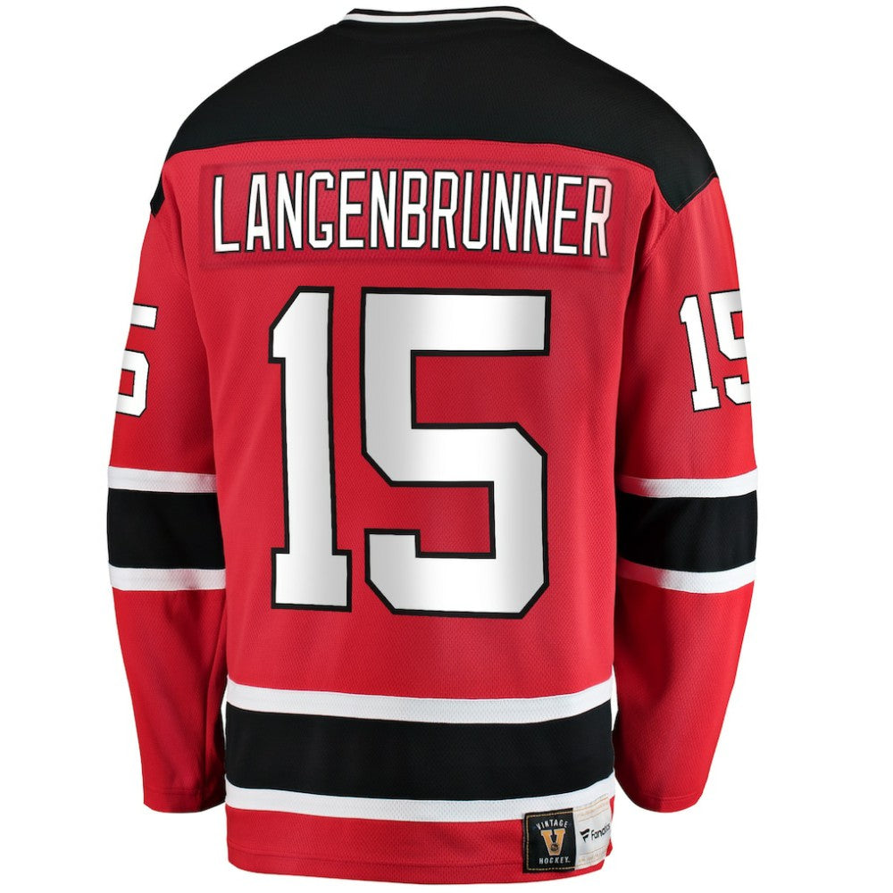Jamie Langenbrunner New Jersey Devils Fanatics Premier Breakaway Retired Player Jersey