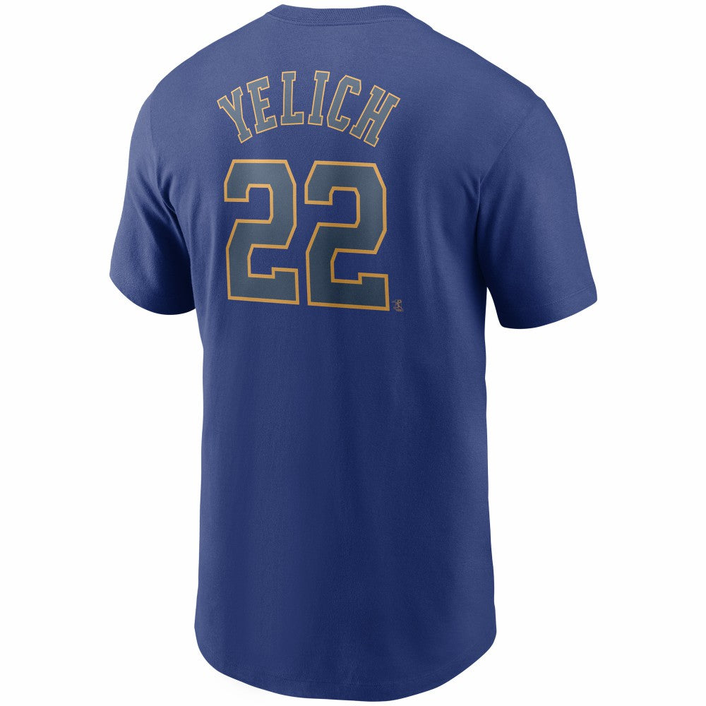 Christian Yelich Milwaukee Brewers Name & Number T-Shirt - Royal | Nike